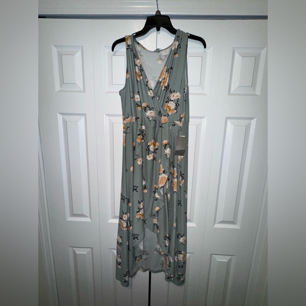 Floral Sleeveless High Low Dress